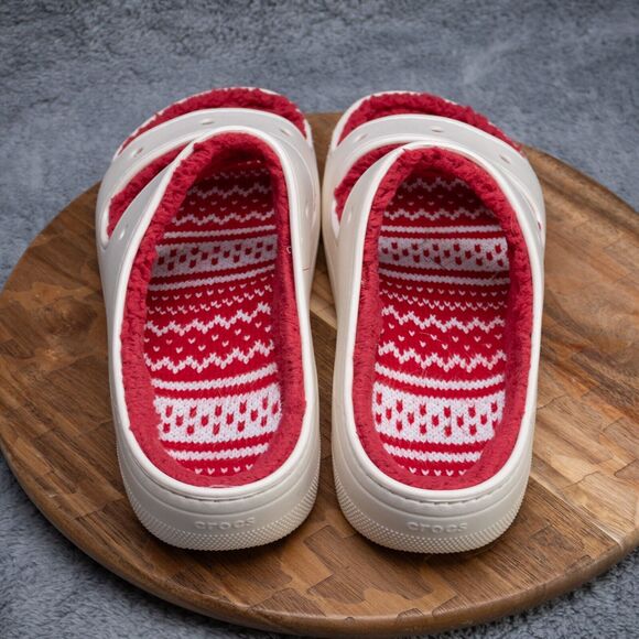 CROCS CLASSIC COZZZY SWEATER SANDAL Holiday Fall Slide Men's Size 13 EUC - Picture 4 of 6